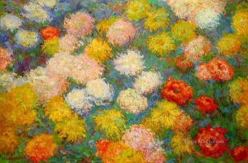 Crisantemos Claude Monet Impresionismo Flores Pinturas al óleo